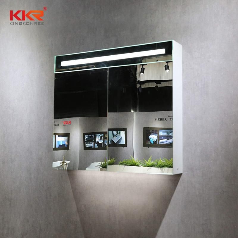 Vanity Bathroom Wall Mounted Defog Makeup Glass LED Mirror