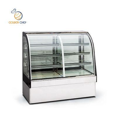 High Quality Kitchen Equipment Cured Glass Display Showcase Refrigerator Glass Display Air Cooler