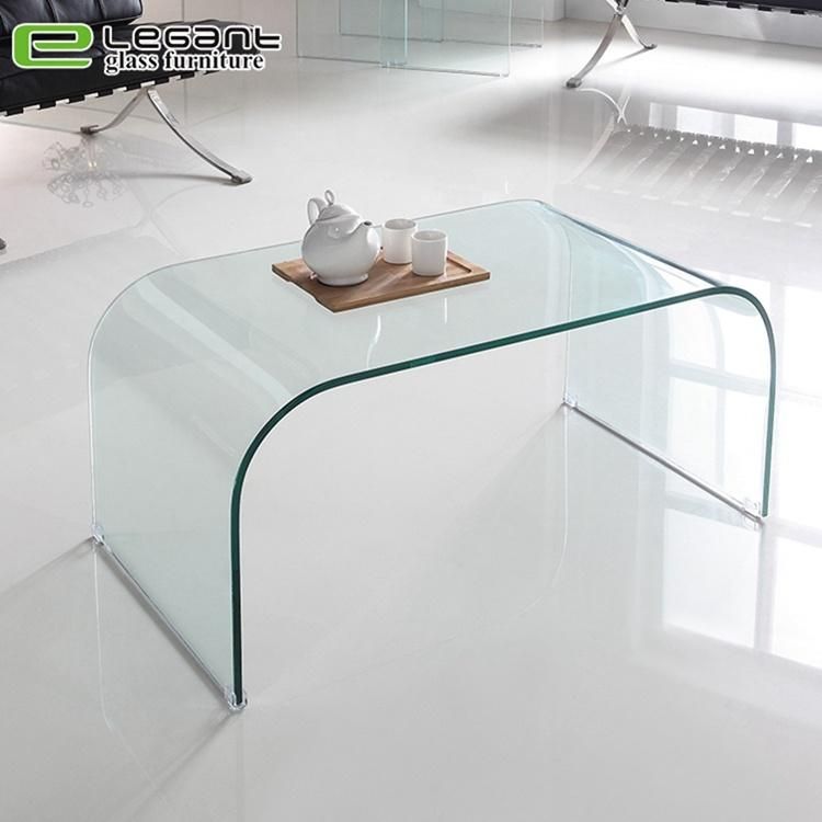 Elephant Bent Glass Coffee Table in Frosted Color