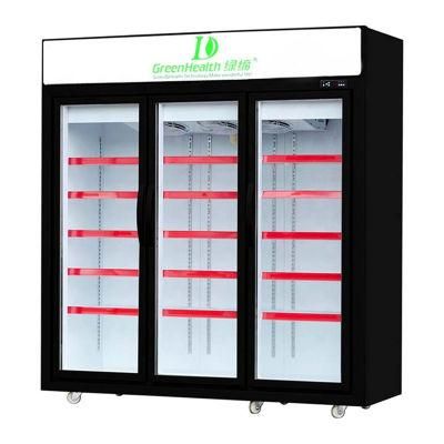 Upright Beverage Showcase Fridge Store Glass Door Display Refrigerator Beverage