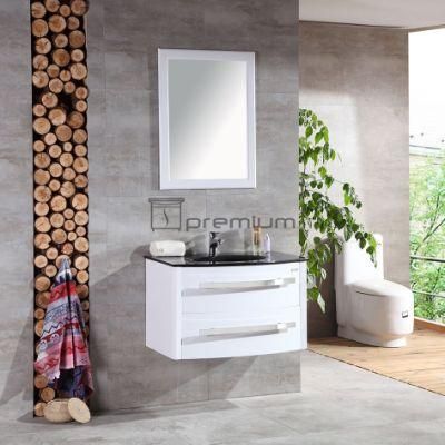 Sp-5095 Corner Bathroom Vanity with Glass Sink