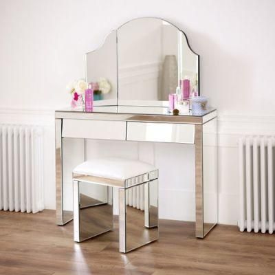 Widely Used HS Glass Venetian Full Mirrored Vanity Table with Mirror