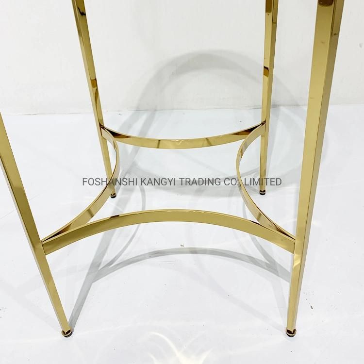 Luxury Living Room Coffee Table Modern Furniture Gold Frame Glass Side Table Hotel Furniture Corner Tables