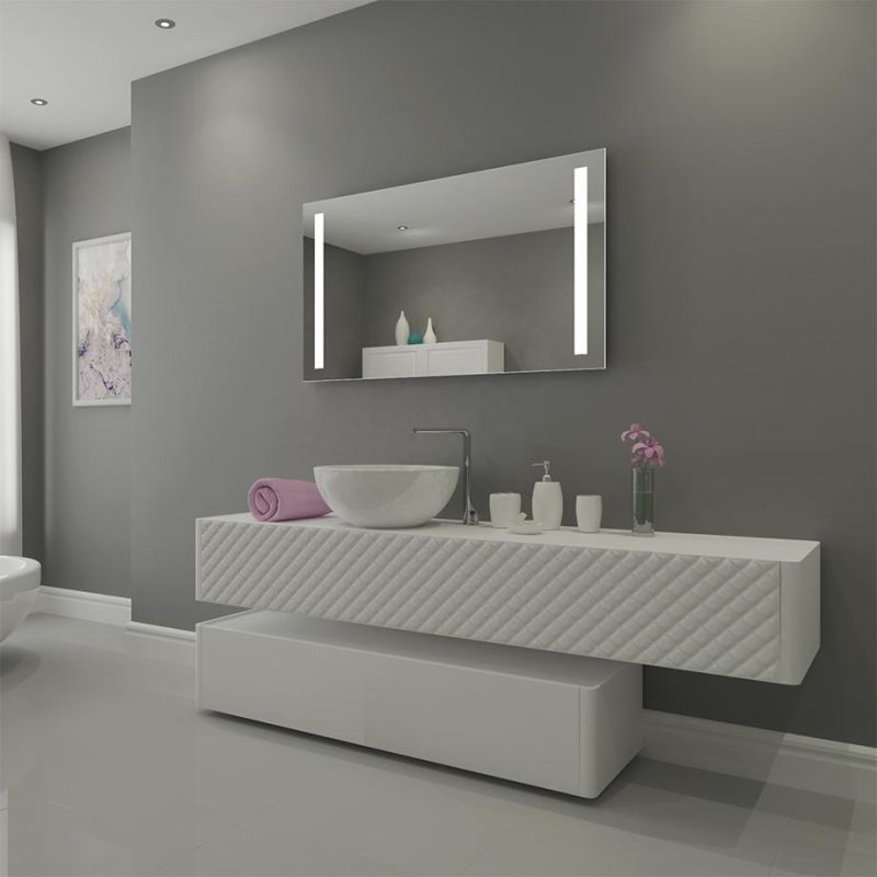 China Custom Bathroom Wall Mount Touch Screen Smart LED Mirror for Hotel Bathroom