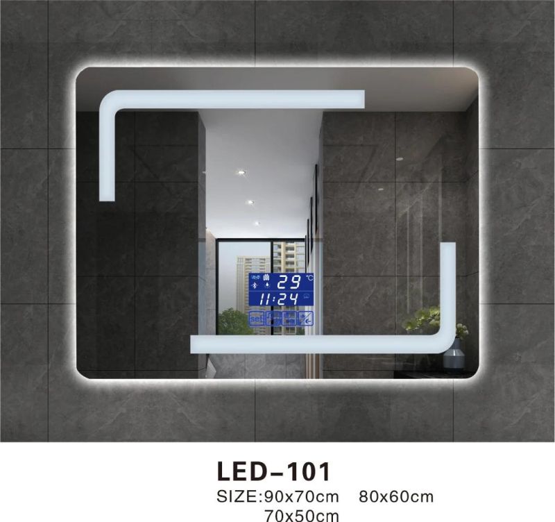 LED Lighted Bathroom Mirror with Shaver Socket