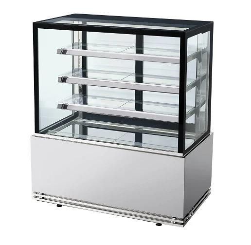 Factory Price Square Glass Cake Display Cabinet with Ce Europe Design