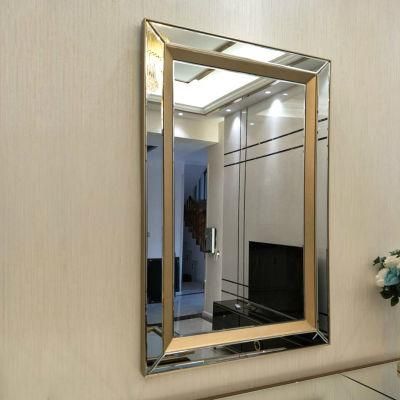 European Style Square Simple Vanity Decorative Bathroom Mirror