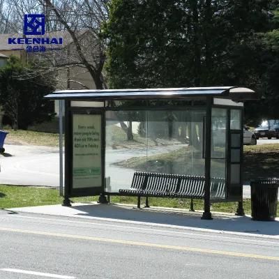 Custom Stainless Steel Modern Metal Bus Stop Shelter