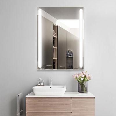 Hotel Bathroom LED Wall Frameless Bath Fogless Mirrors with Light