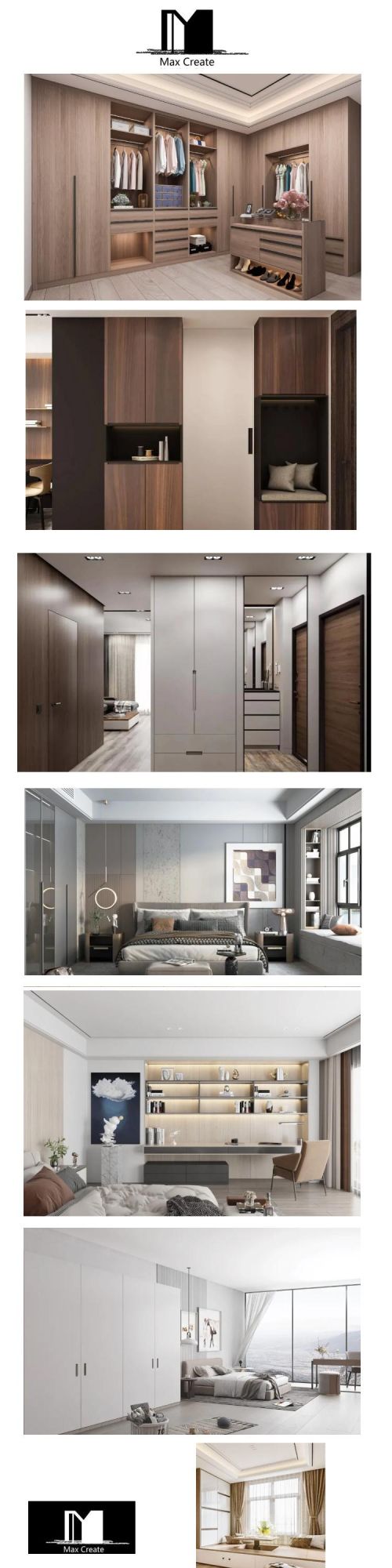 House Wardrobe Door Wall Panel Kitchen Fixed Modern Luxury Furniture