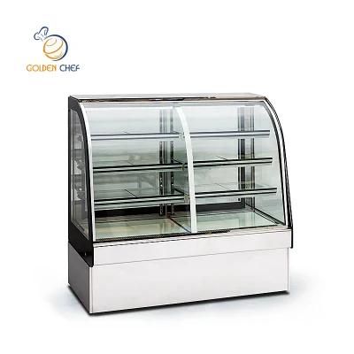 665L Pastry Cake Dessert Display Showcase Kitchen Equipment Sliding Glass Door Fridge Cabinet Refrigerator Air Cooler