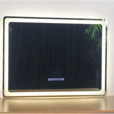 Aluminum Alloy Metal Frame Bathroom LED Smart Defogged High-End Five-Star Hotel Mirror