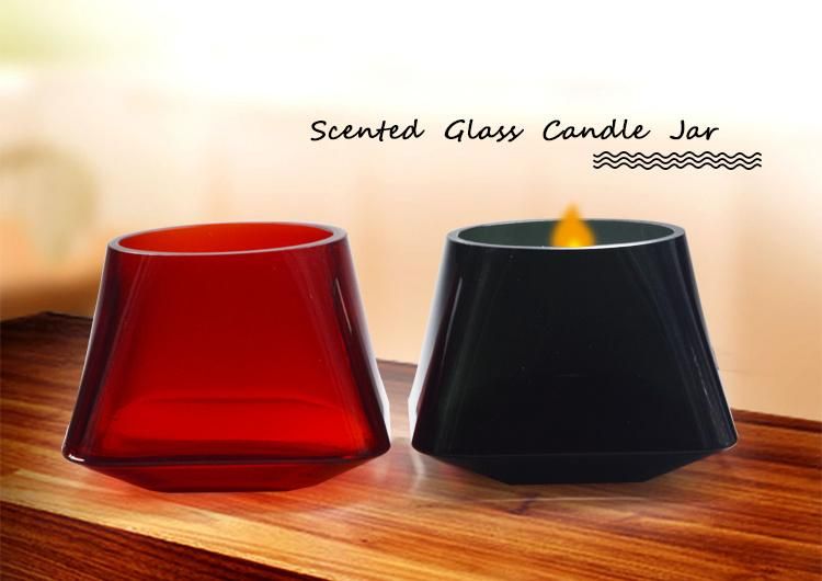 Wholesale Empty Luxury Glass Black Candle Jars