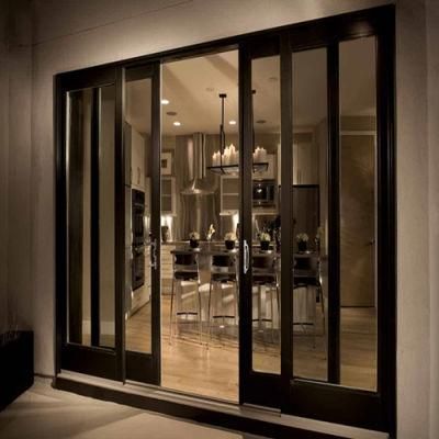 Slim Frame Sliding Glass Door Aluminum Sliding Doors with Double Glazing