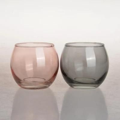 4oz New Decorative Small Ball Transparent Empty Colored Candle Glass Jar Holders for Candle Making