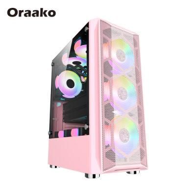 Newest Micro ATX Itx Mesh Tower Cabinet 2 X HDD 2 X SSD Panoramic Transparent Plexiglass Tempered Glass Gaming Computer Case