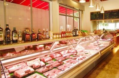 Meat Refrigerated Showcase for Butcher Shop