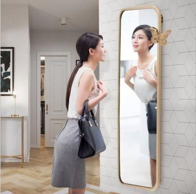 Wall-Mounted Full-Length Mirror Wrought Iron Round Mirror Wall-Mounted Mirror