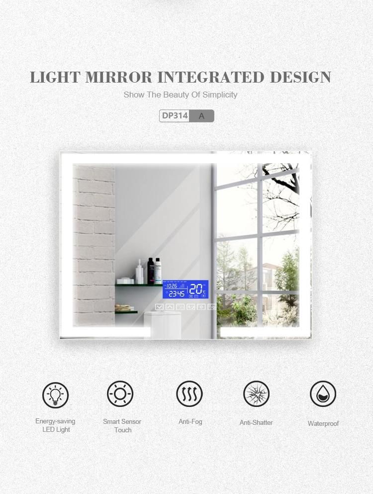 Amazon Sale Modern LED Bathroom Wall Mount Mirror Factory Customization
