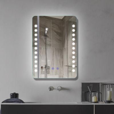 50X70cm Frameless Slim DOT Lighted Wall Mount Bathroom Wall Glass Mirror