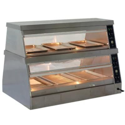 Automatic Professional Industrial Glass Food Warmer Display Showcase