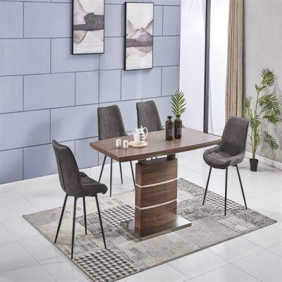 Hot Sale High Quality of Glass Marble Cheap Modern Extendable Dining Table Marble Dining Table Sets MDF Top Dining Table