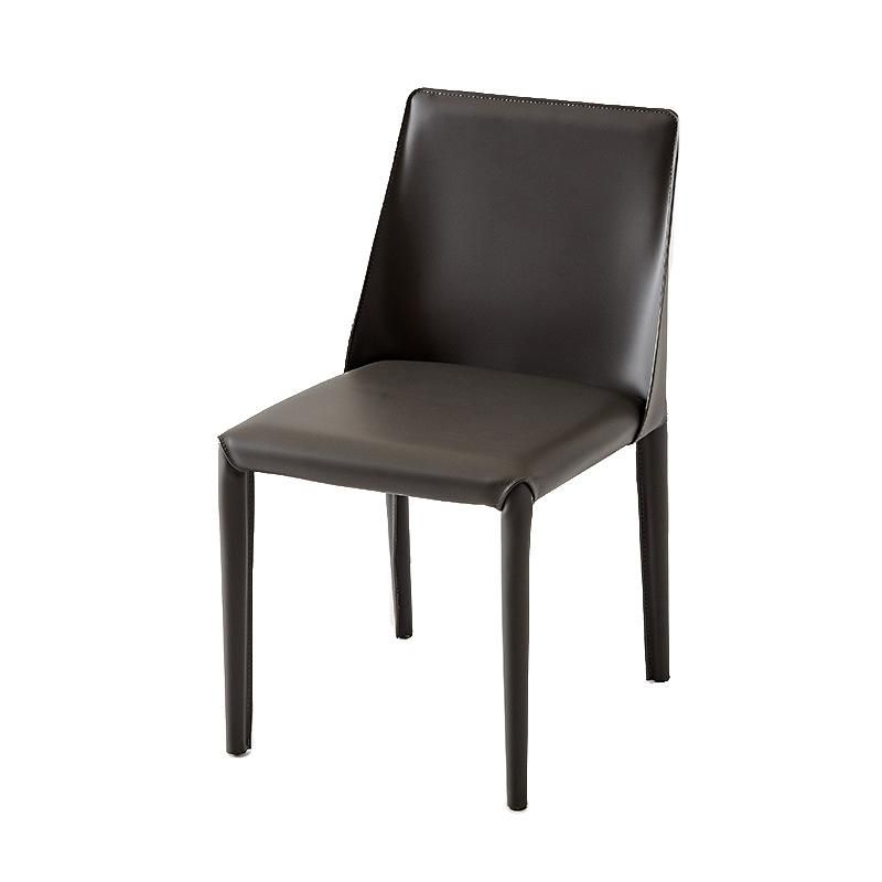 Modern Design Metal Legs Leather Home Hotel Dining Room Dining Chair