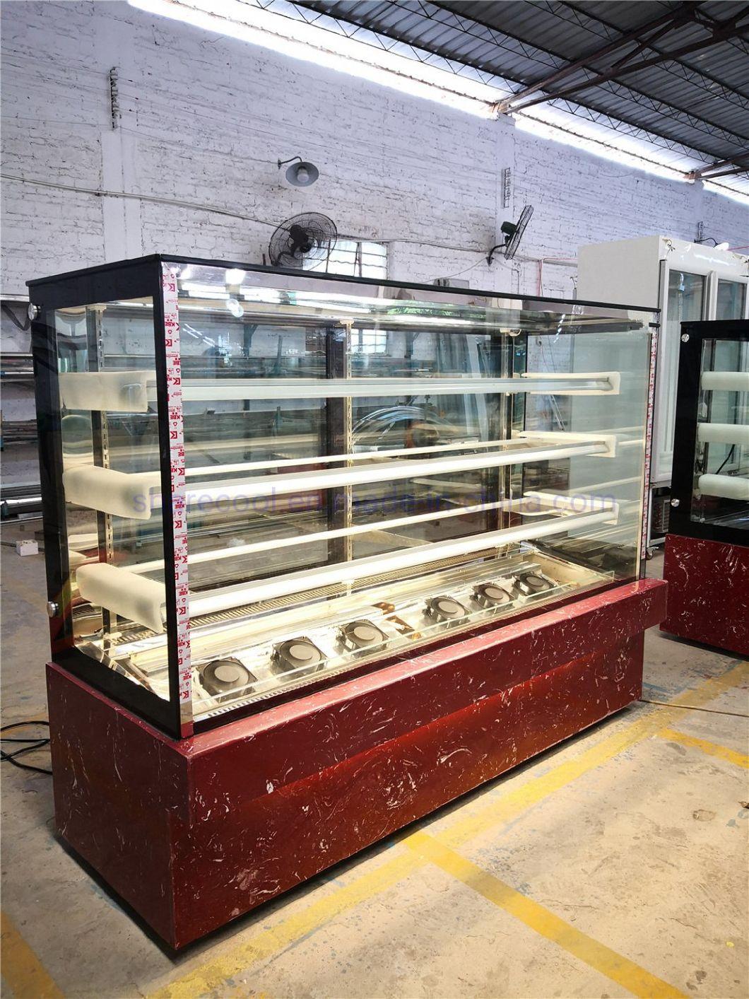Marble Body Danfoss Compressor Cake Pastry Refrigerator Display Showcase