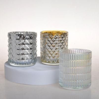 Family Garden Wedding Party Decorated Transparent Clear Glass Candle Holder for Decoration