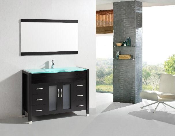 American Style 72" Inch Double Sink Bathroom Vanity Furniture Cabinet with Mirror