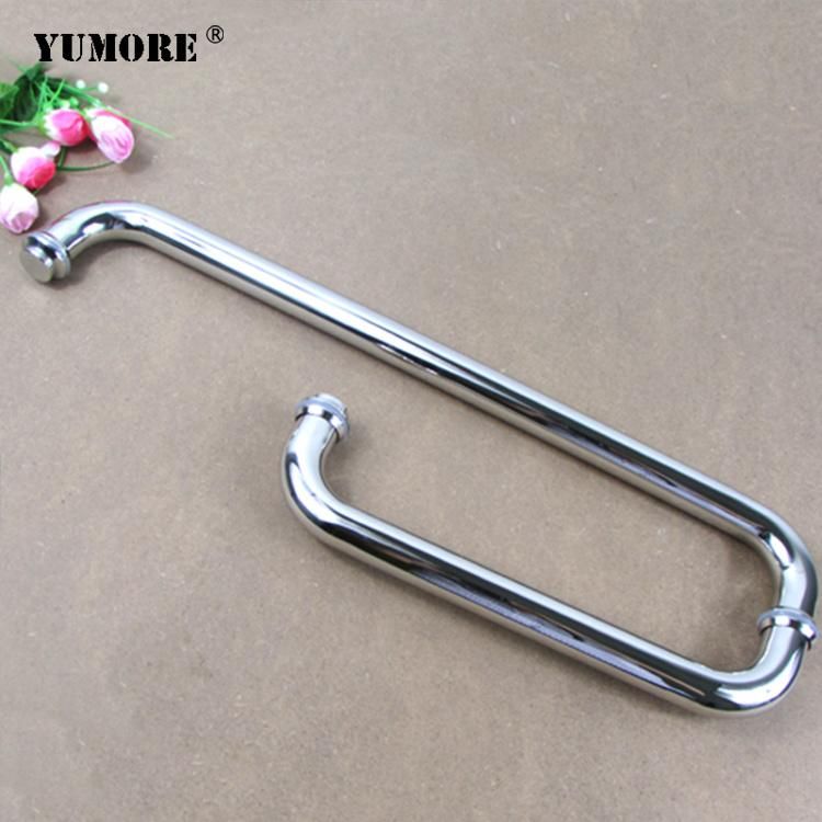 Stainless Steel Square Tube Lever Cast Iron Clear Coloured Glass Door Handles