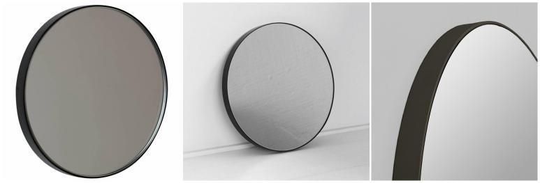 Round Wall Mirror Black Metal Framed Bathroom Mirror Circular Wall Mounted Mirror for Living Room, Bedroom, Vanity Room, Entryway and Hallway