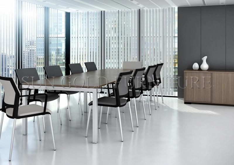 Modern Conference Table Wood Finish Simple Style Meeting Table (SZ-MTT093)