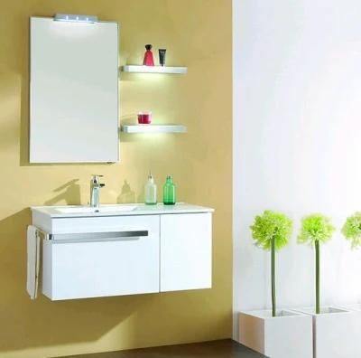 2016 Popular Pure White UV MDF Bathroom Cabinet (ZH023)