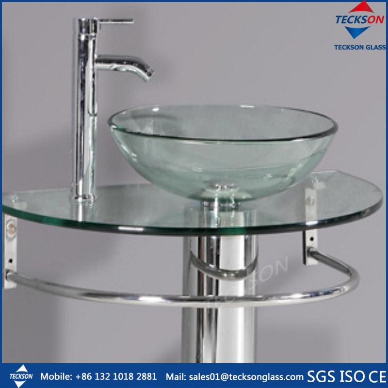 15mm 19mm Float Clear Glass for Basin Sink Hot Bending Curved