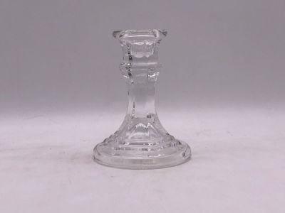 Clear Glass Tealight Holder Candlestick