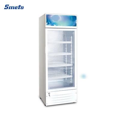 218L Glass Door Beverage Display Showcase Drink Chiller Showcase