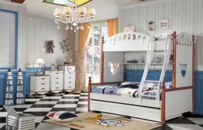 Children Wooden Double Bed Designs Loft Kids Wood Bed (SZ-BT903)