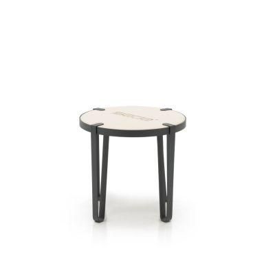 Zode Modern Style Living Room Furniture Metal Marble Round End Table Coffee Table Set