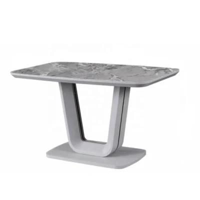 Home Living Room Furniture Simple Marble Dining Table Slate+MDF Top Dining Table Set Cafe Marble Dining Table Set