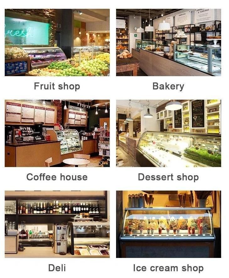 Customize Refrigerated Display Showcase Cabinet Cooler Bakery Convenient Store Glass Door Refrigerator Fridge Freezer