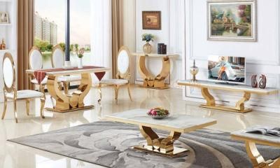 Modern Living Room Furniture Customized Gold End Tables Coffee Table Side Square Table