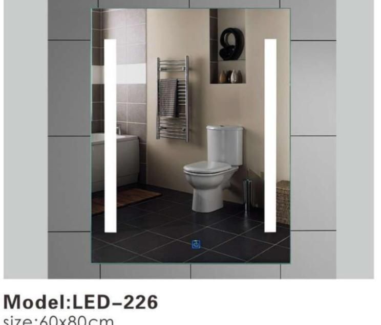 Round Simple CE American LED Smart Glass Bathroom Furniture Mirror