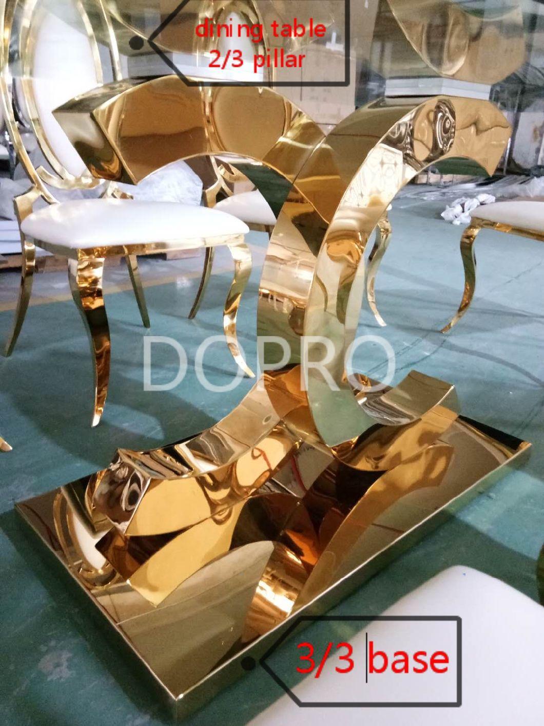 Stylish Dining Table Stainless Steel Gold or Silver