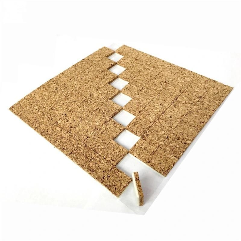 18*18*6+1mm Self-Adhesive Cork Suction Separator Pads with Cling Foam for Glass Shipping on Sheets