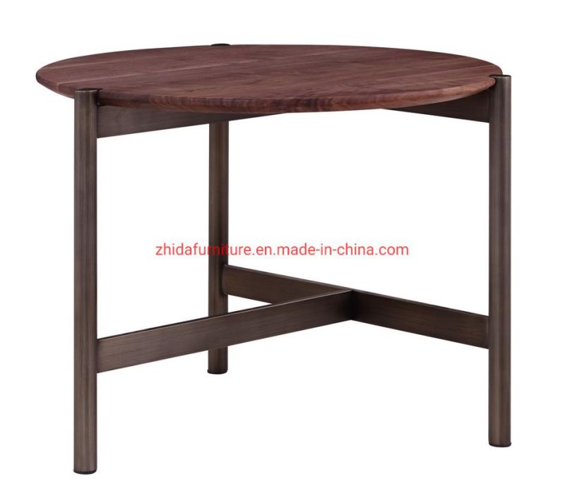Modern Round Shape Wooden Coffee Table for Hotel Bedroom