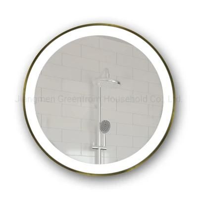 Round Shape LED Customized Size and Frame Illuminate Bathroom Mirror