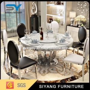 Living Room Stainless Steel Marble Dining Table