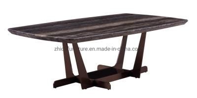 Living Room Furniture Marble Table Top Metal Base Coffee Table