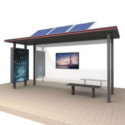 Prefabricated Metal Solar Bus Stop Shelter Manufacturer